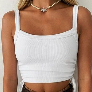 Tiger Mist Xavier Tie Side Tank Top (White)